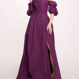 Bubble Sleeve Taffeta Gown | Marchesa