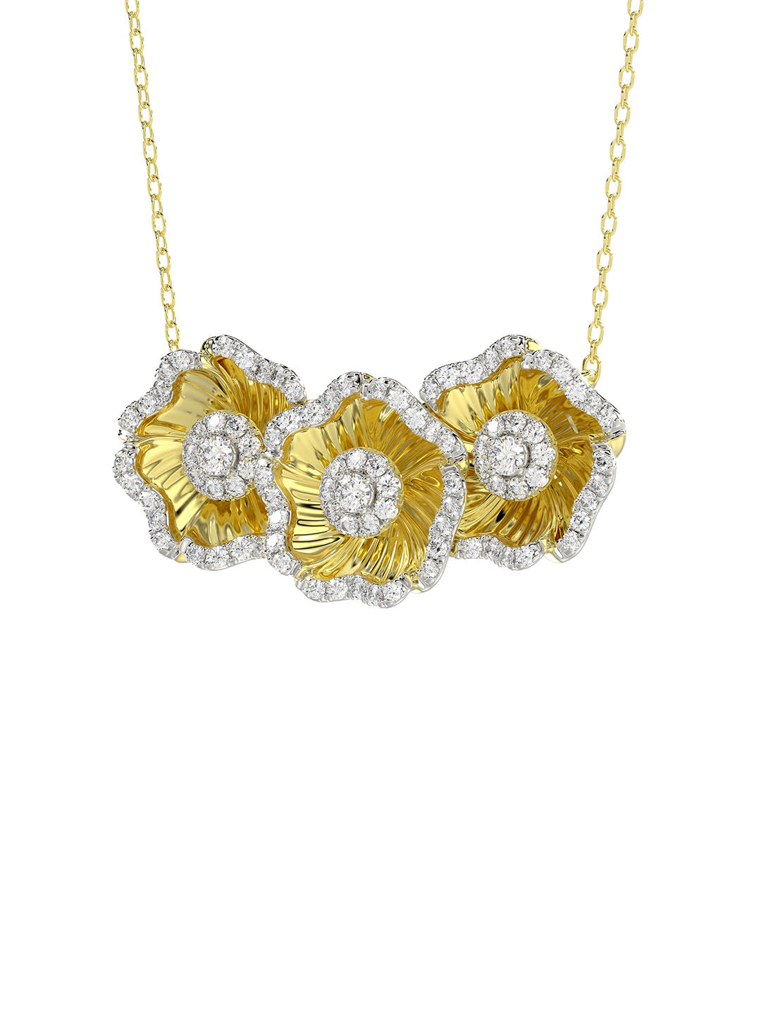 Halo Flower Yellow Pendant Necklace | Marchesa