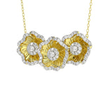 Halo Flower Yellow Pendant Necklace | Marchesa
