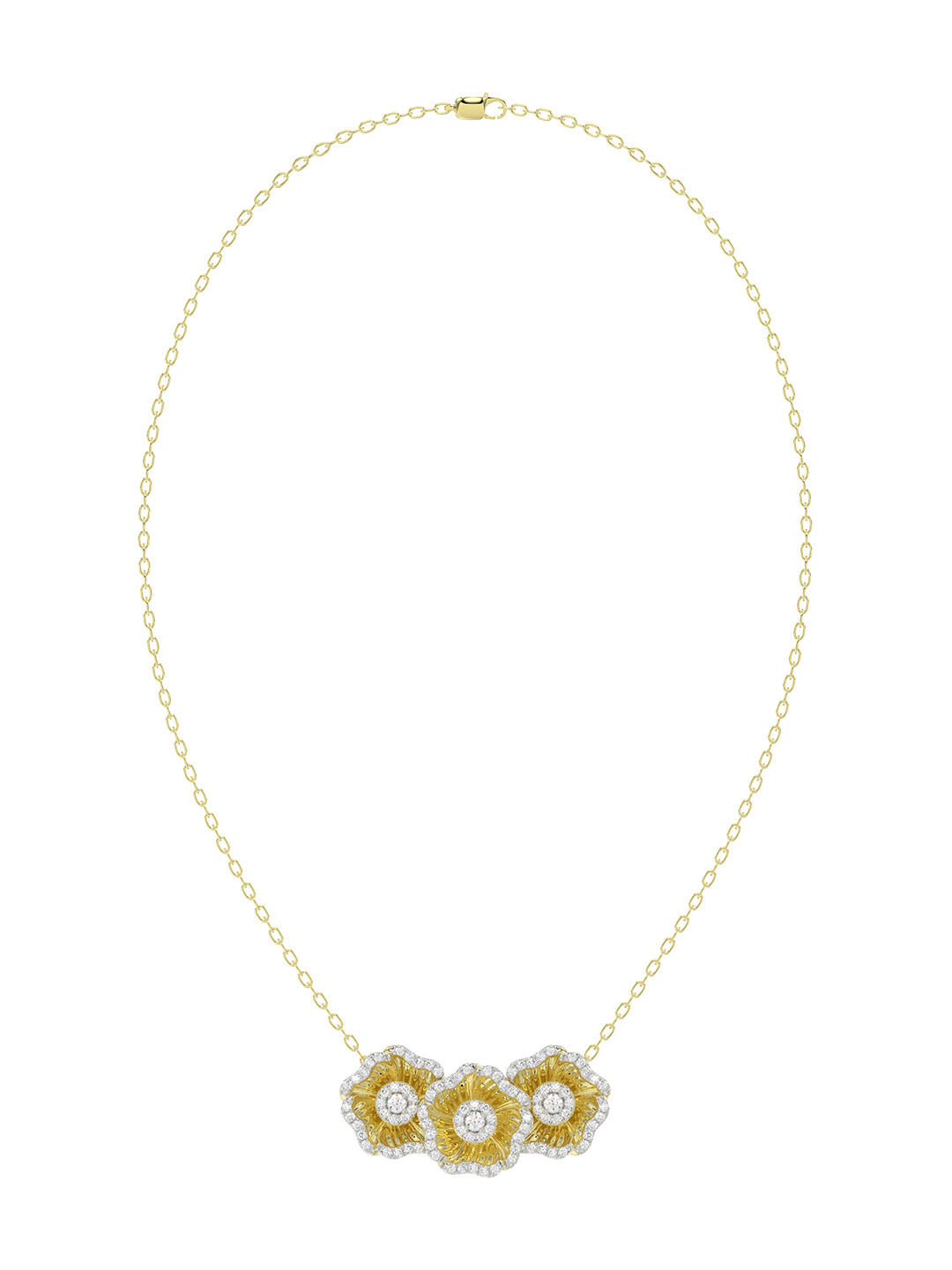 Halo Flower Yellow Pendant Necklace | Marchesa