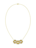 Halo Flower Yellow Pendant Necklace | Marchesa