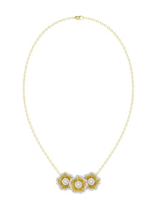 Halo Flower Yellow Pendant Necklace | Marchesa