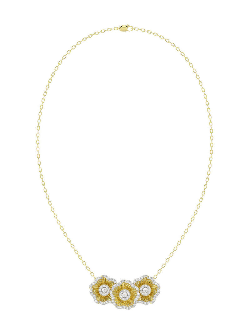 Halo Flower Yellow Pendant Necklace | Marchesa