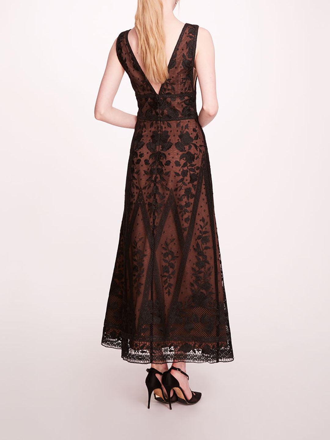 Spear Garden Midi Dress | Marchesa
