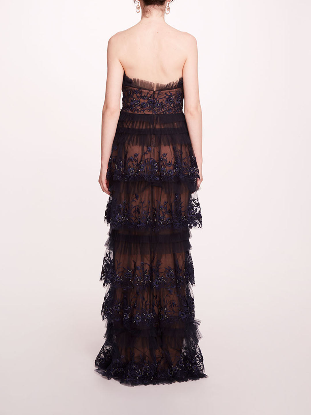 Tiered Terrarium Column Gown | Marchesa