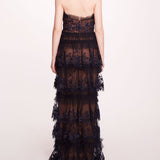 Tiered Terrarium Column Gown | Marchesa