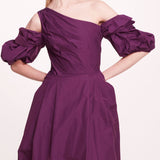 Bubble Sleeve Taffeta Gown | Marchesa