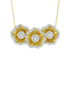 Halo Flower Yellow Pendant Necklace | Marchesa