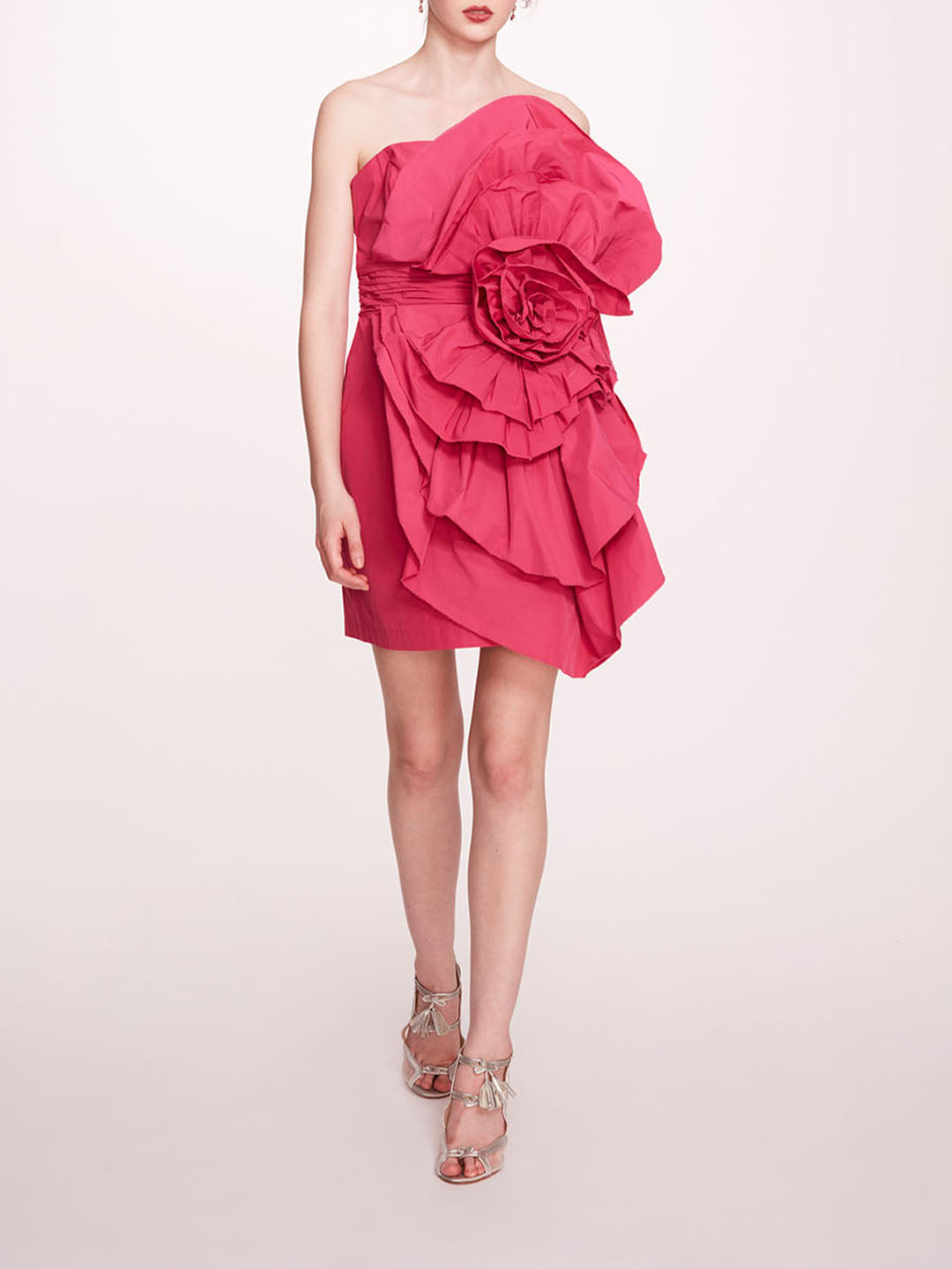 Rosette Taffeta Mini Dress | Marchesa