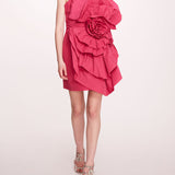 Rosette Taffeta Mini Dress | Marchesa