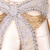 Pearl Detail Shantung Dress | Marchesa