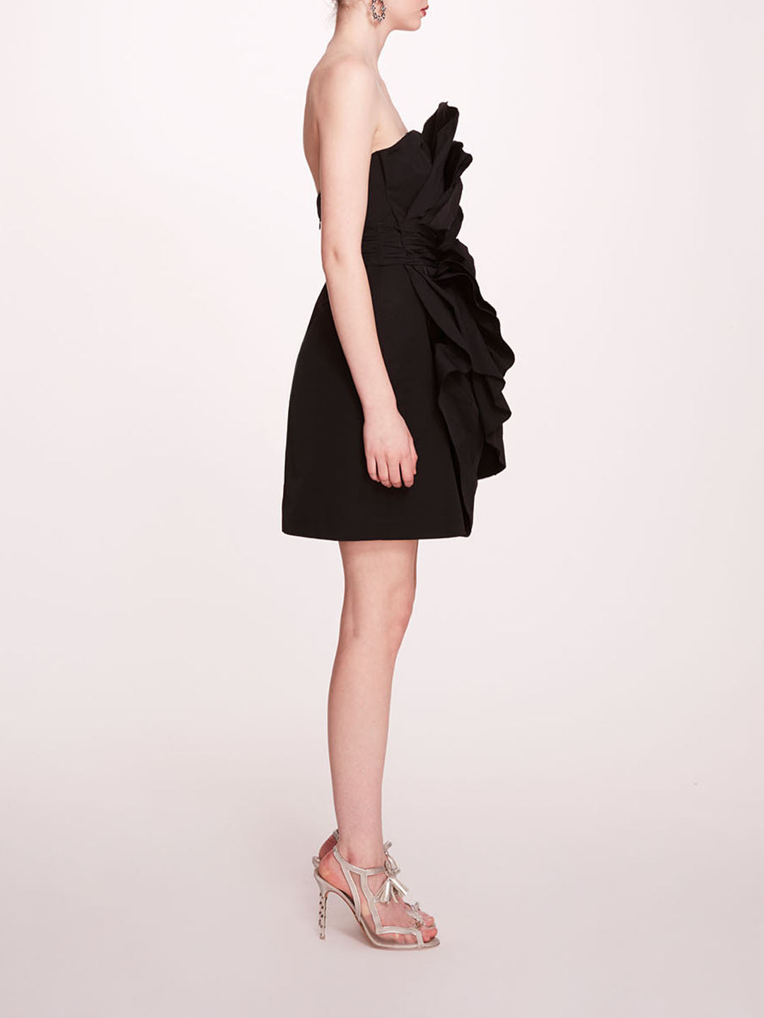 Rosette Taffeta Mini Dress | Marchesa