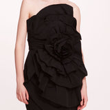 Rosette Taffeta Mini Dress | Marchesa