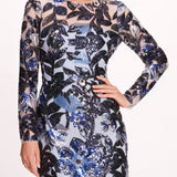 Botanical Sequin Mini Dress | Marchesa