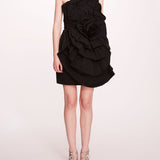 Rosette Taffeta Mini Dress | Marchesa