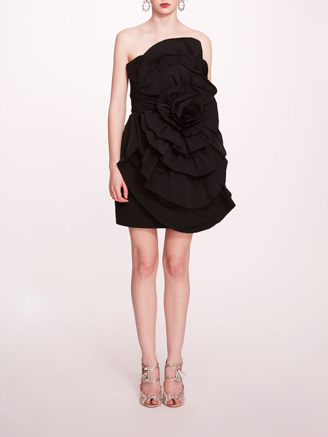 Rosette Taffeta Mini Dress | Marchesa