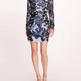 Botanical Sequin Mini Dress | Marchesa