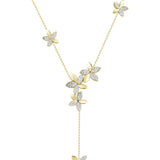 Wild Flower Yellow Gold Y Necklace | Marchesa