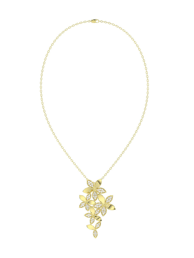 Wild Flower Yellow Gold Pendant Necklace | Marchesa