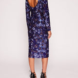 Sequin Bouquets Midi Dress | Marchesa