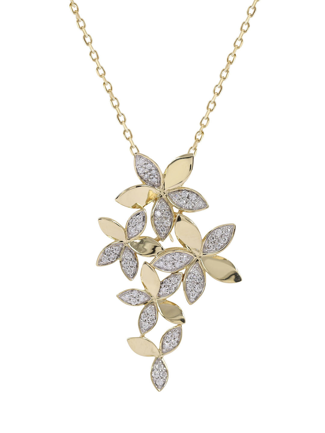 Wild Flower Yellow Gold Pendant Necklace | Marchesa