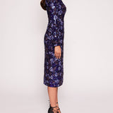 Sequin Bouquets Midi Dress | Marchesa