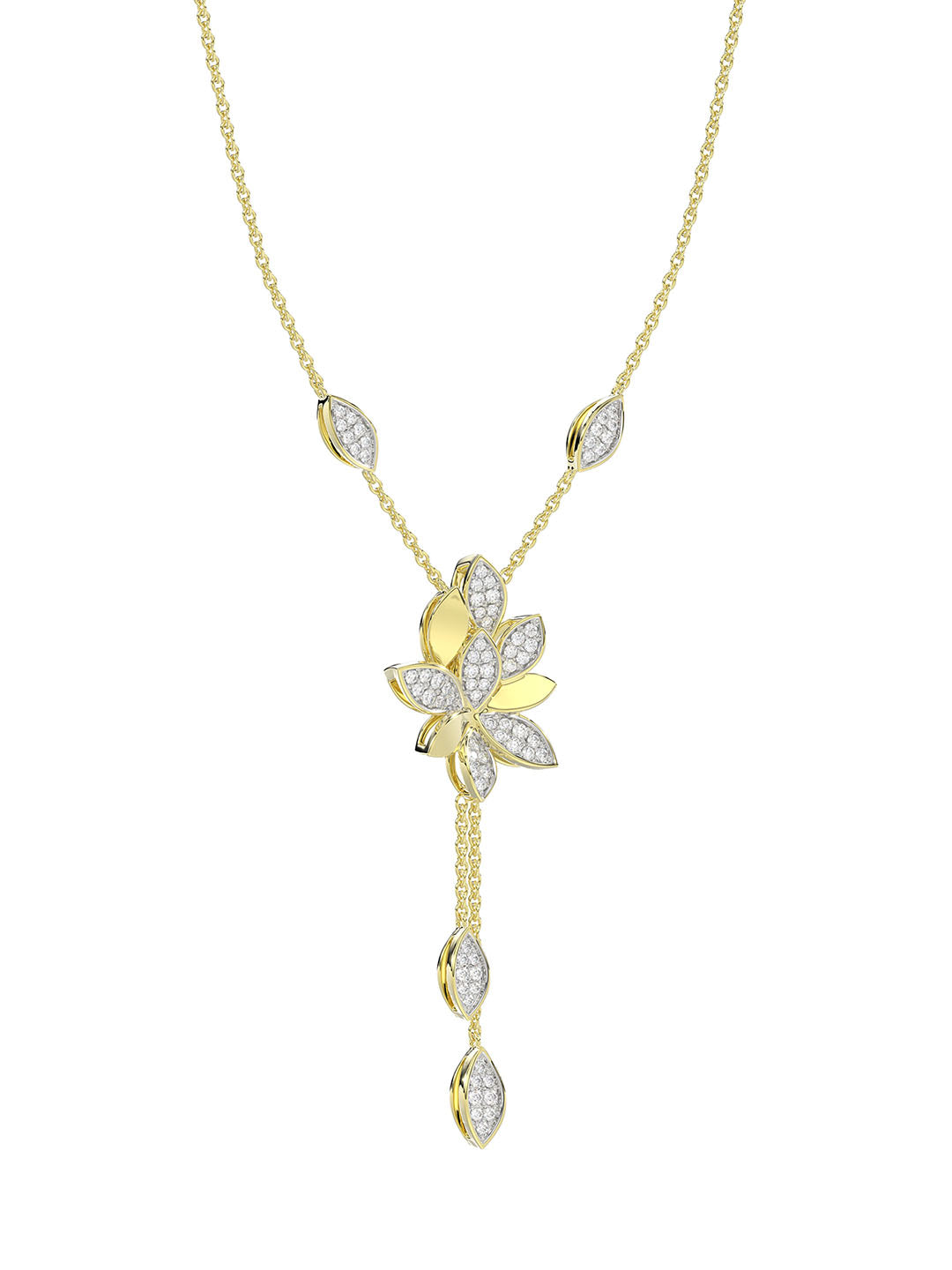 Wild Flower Yellow Gold Y Necklace | Marchesa
