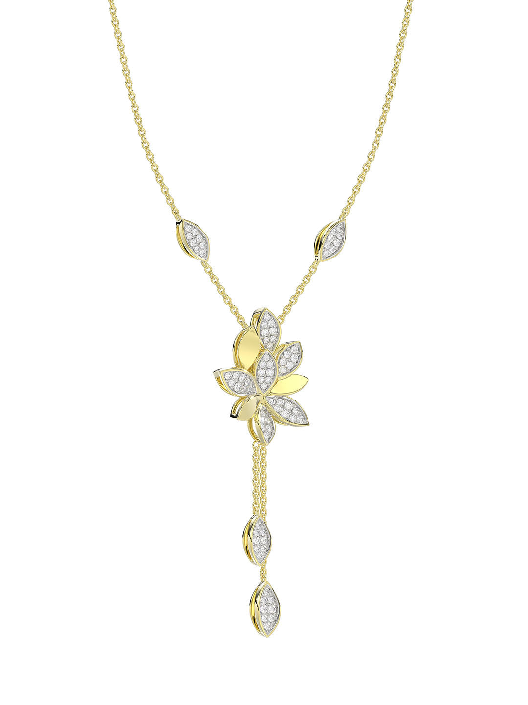 Wild Flower Yellow Gold Y Necklace | Marchesa