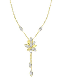Wild Flower Yellow Gold Y Necklace | Marchesa