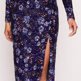 Sequin Bouquets Midi Dress | Marchesa