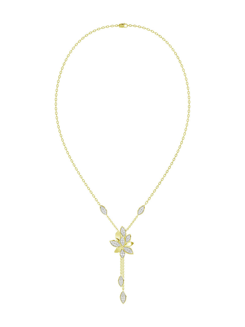 Wild Flower Yellow Gold Y Necklace | Marchesa