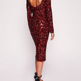 Sequin Bouquets Midi Dress | Marchesa