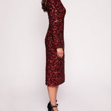 Sequin Bouquets Midi Dress | Marchesa