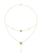 Halo Flower Yellow Gold Necklace | Marchesa