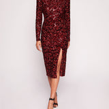 Sequin Bouquets Midi Dress | Marchesa