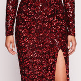 Sequin Bouquets Midi Dress | Marchesa