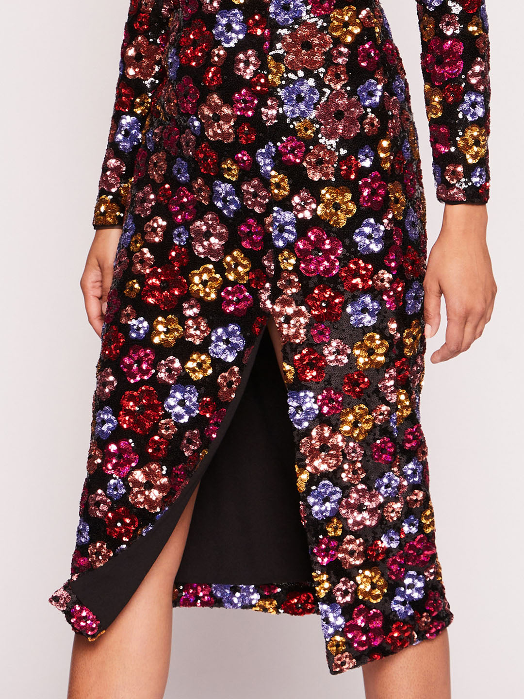 Sequin Bouquets Midi Dress | Marchesa