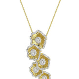 Halo Flower Yellow Gold Necklace | Marchesa