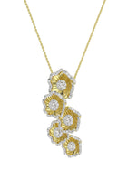 Halo Flower Yellow Gold Necklace | Marchesa