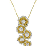 Halo Flower Yellow Gold Necklace | Marchesa