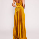 Pleated Foil Gown | Marchesa