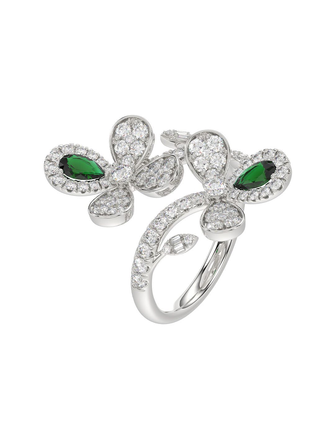 Floral White Gold Ring | Marchesa