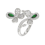 Floral White Gold Ring | Marchesa