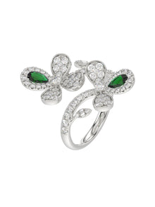 Floral White Gold Ring | Marchesa