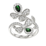 Floral White Gold Ring | Marchesa