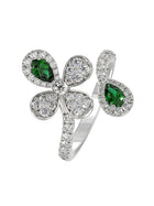 Floral White Gold Ring | Marchesa