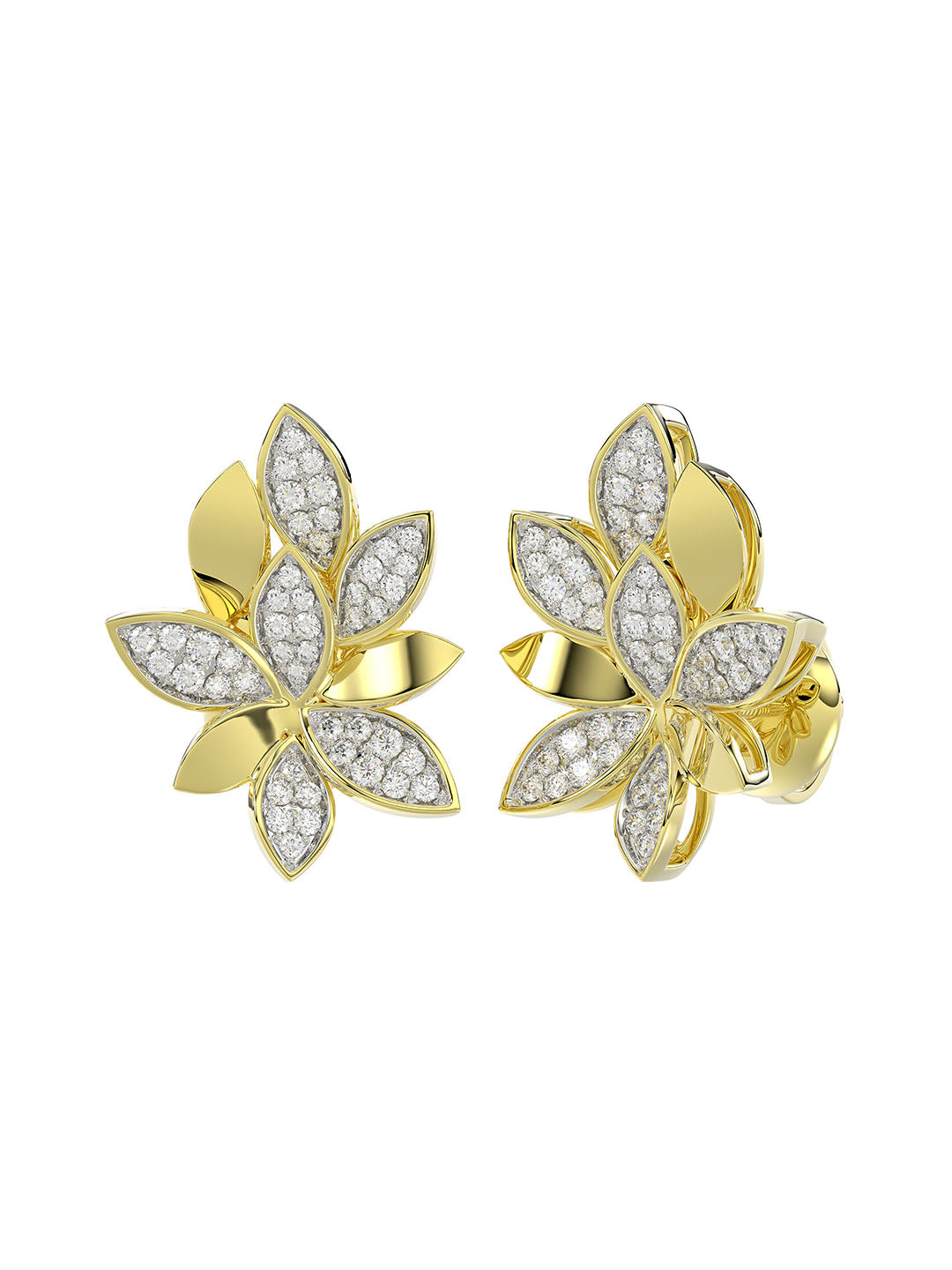 Wild Flower Yellow Gold Earrings | Marchesa