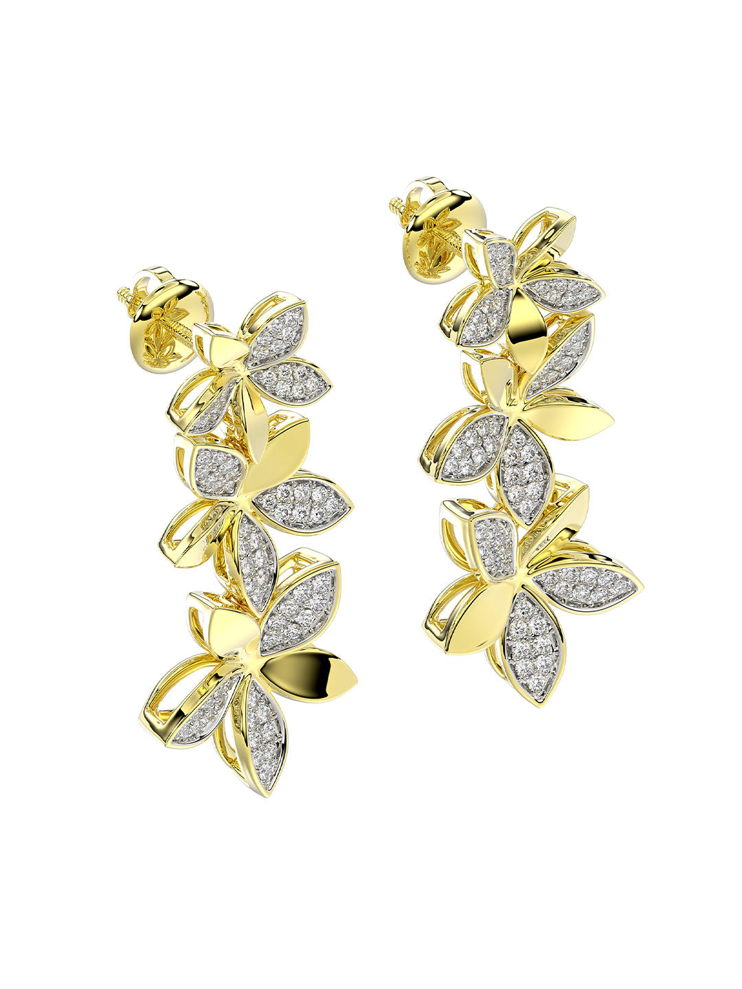 Wild Flower Yellow Gold Earrings | Marchesa