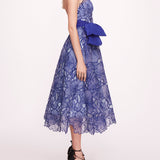 Iris Cutwork Midi Dress | Marchesa