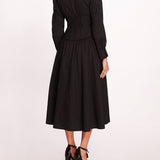 Tansy A-line Poplin Midi Dress